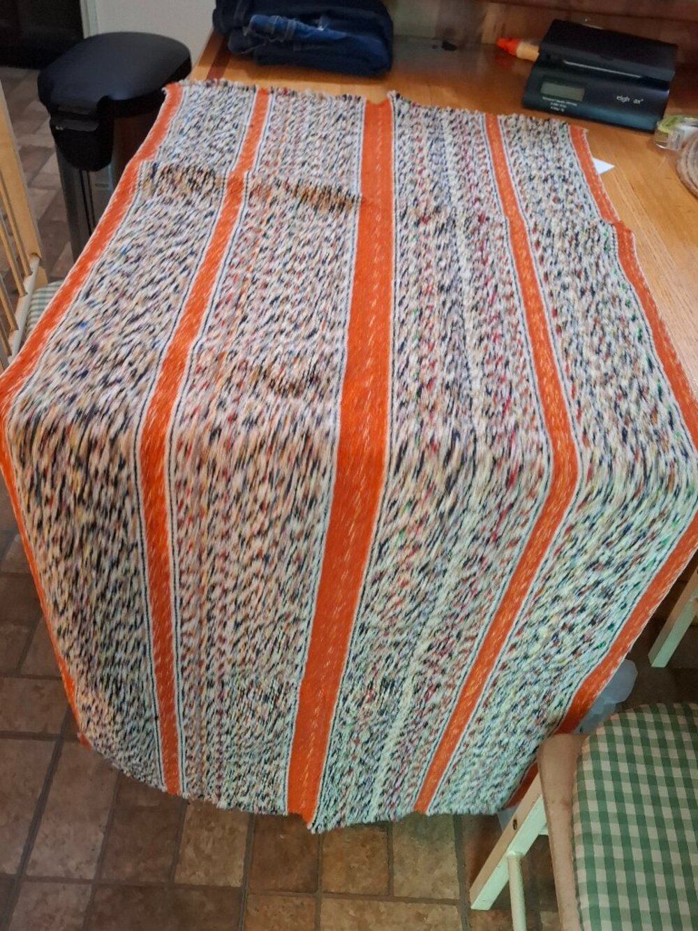 Vintage Woven Toss Scatter Rug Grandma's House 55" x 24" Farmhouse